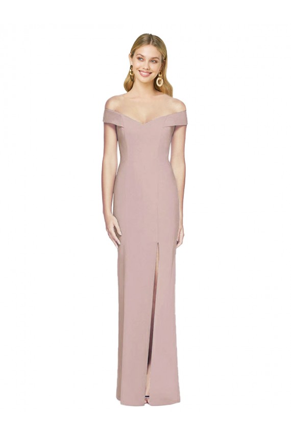Purcahse  Criss Cross Back Sleeveless Off the Shoulder Trumpet Stretch Crepe Semi Formal Evening Dress UK