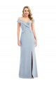 Purcahse  Sleeveless Off the Shoulder Trumpet Stretch Crepe Semi Formal Evening Dress UK