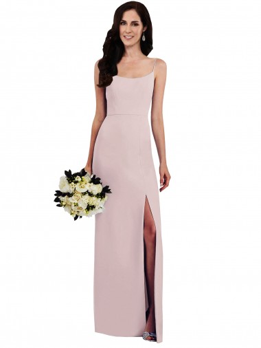 Purcahse  V-Back Sleeveless Spaghetti Straps Trumpet Stretch Crepe Formal Evening Dress UK