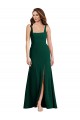Purcahse  Sleeveless Square Neck Trumpet Stretch Crepe Semi Formal Evening Dress UK