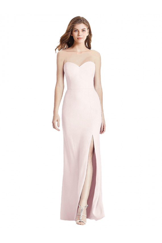 Purcahse  Low Back Sleeveless Sweetheart Trumpet Stretch Crepe Semi Formal Evening Dress UK