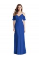 Purcahse  V-Back Cold Shoulder Spaghetti Straps Trumpet Soft Chiffon Semi Formal Evening Dress UK