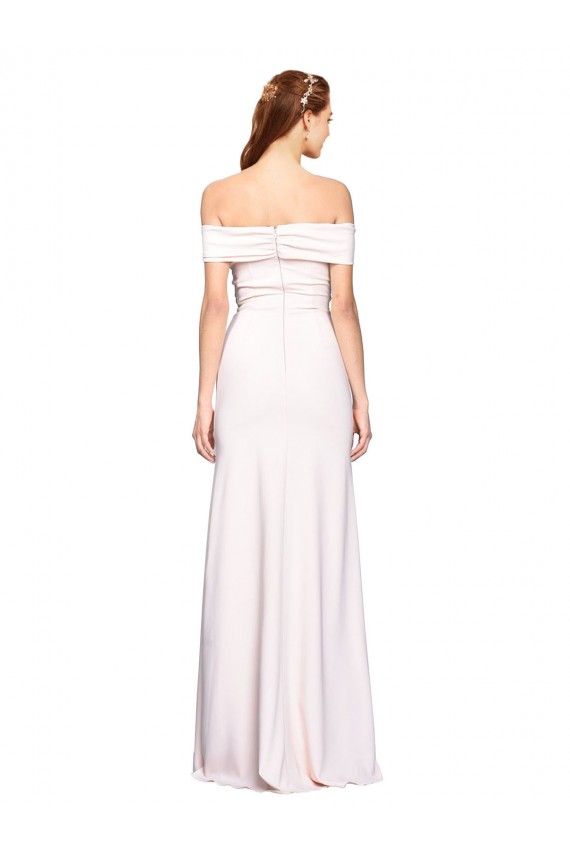 Purcahse  White Sleeveless Off the Shoulder Mermaid Stretch Crepe Evening Dress UK